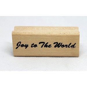 Nicole Quality Value 'Joy to the World' Wood Rubber Stamp - Holiday Expressions